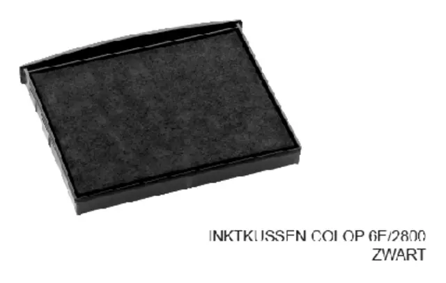 Een Stempelkussen Colop 6E/2800 zwart koop je bij Van Leeuwen Boeken- en kantoorartikelen