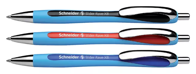Een Balpen Schneider Slider Rave extra breed donkerblauw koop je bij EconOffice
