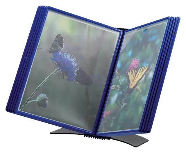 Een Bureaustandaard Flex-O-Frame met 10-tassen blauw koop je bij EconOffice