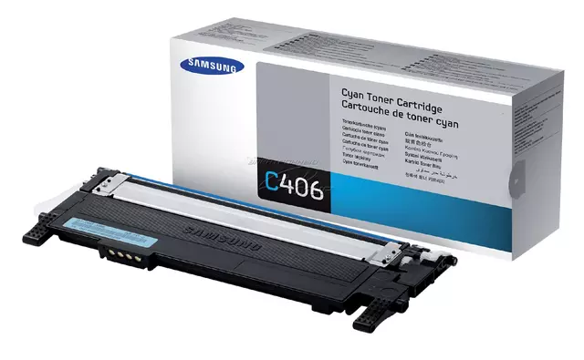 Een Tonercartridge Samsung CLT-C406S blauw koop je bij Van Leeuwen Boeken- en kantoorartikelen