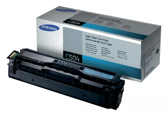 Een Tonercartridge Samsung CLT-C504S blauw koop je bij Van Leeuwen Boeken- en kantoorartikelen
