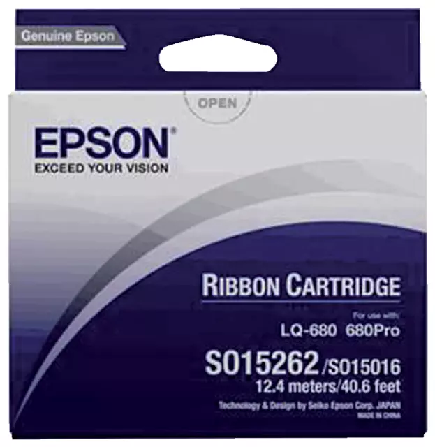 Een Lint Epson S015262 voor LQ-670 nylon zwart koop je bij Van Hoye Kantoor BV