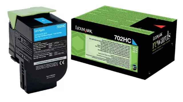 Een Tonercartridge Lexmark 70C20 prebate blauw koop je bij Van Leeuwen Boeken- en kantoorartikelen