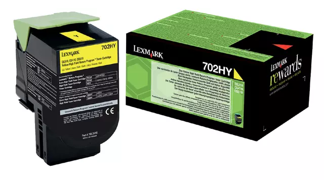 Een Tonercartridge Lexmark 70C2HY0 prebate geel koop je bij L&N Partners voor Partners B.V.