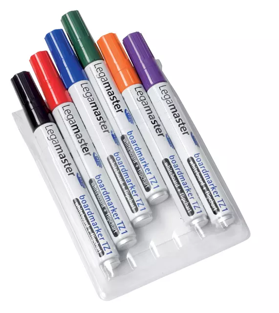 Een Viltstift Legamaster TZ 1 whiteboard rond 1.5-3mm assorti set à 6 stuks koop je bij EconOffice