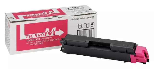 Een Toner Kyocera TK-590M rood koop je bij Omnia 4 Office