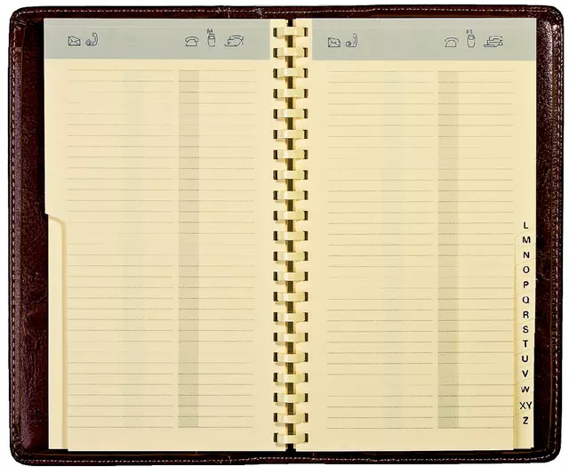 Een Adresboek Notaphone Palermo spiraal bruin koop je bij EconOffice