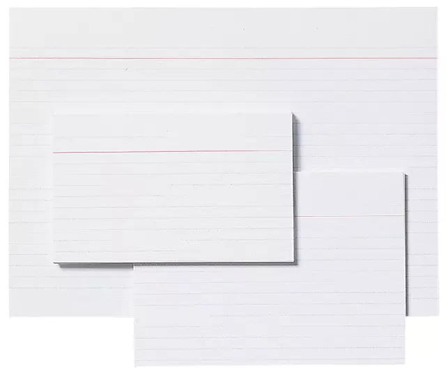 Een Systeemkaart Aurora 150x100mm lijn + rode koplijn 210gr wit koop je bij KantoorProfi België BV
