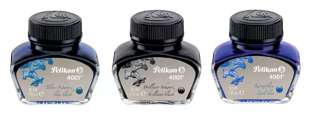 Een Vulpeninkt Pelikan 4001 30ml blauw/zwart koop je bij KantoorProfi België BV