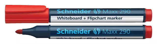 Een Viltstift Schneider Maxx 290 whiteboard rond 2-3mm rood koop je bij MV Kantoortechniek B.V.