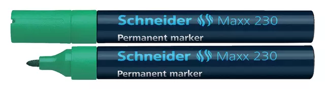 Een Viltstift Schneider Maxx 230 rond 1-3mm groen koop je bij Totaal Kantoor Goeree