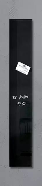 Een Glasbord Sigel magnetisch 120x780x15mm zwart koop je bij EconOffice