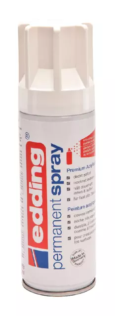 Buy your Verfspuitbus edding 5200 permanent spray glossy verkeerswit at QuickOffice BV