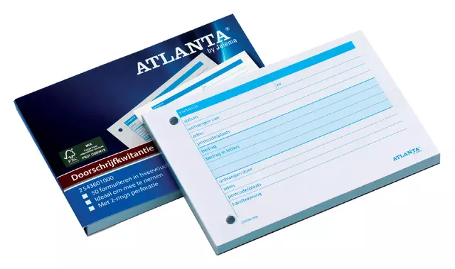 Een Kwitantieblok Atlanta A6 50x2vel koop je bij EconOffice
