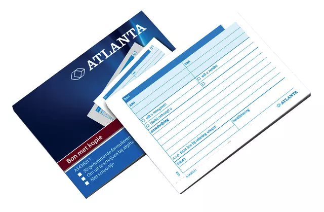Een Bonboekje Atlanta A6 50x2vel zelfkopiërend papier koop je bij MV Kantoortechniek B.V.