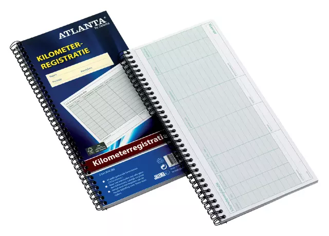 Een Kilometer registratieboek Atlanta 40x2vel met spiraal koop je bij EconOffice