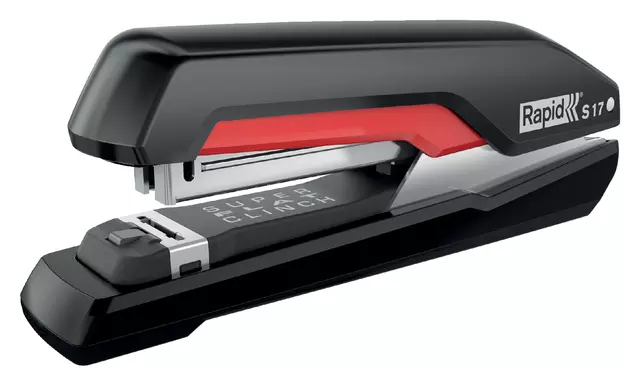 Een Bureaunietmachine Rapid Supreme fullstrip S17 30 vel zwart/rood koop je bij EconOffice