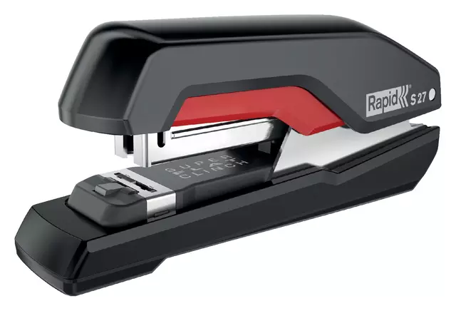 Een Bureaunietmachine Rapid Supreme half-strip S27 30 vel zwart/rood koop je bij EconOffice