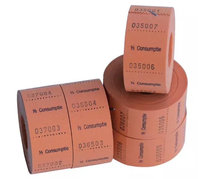 Een Consumptiebon Combicraft 1/2 consumptie 500 stuks oranje koop je bij EconOffice