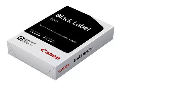 Een Kopieerpapier Canon Black Label Zero A4 75gr wit 500vel koop je bij Van Leeuwen Boeken- en kantoorartikelen