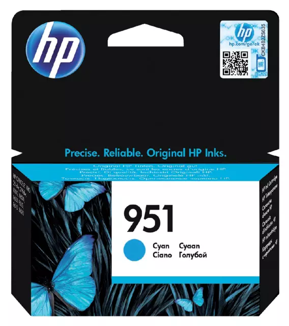 Een Inktcartridge HP CN050AE 951 blauw koop je bij Klik Office BV