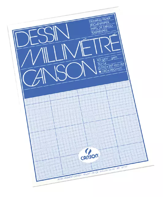 Een Millimeterblok Canson A4 blauw koop je bij L&N Partners voor Partners B.V.