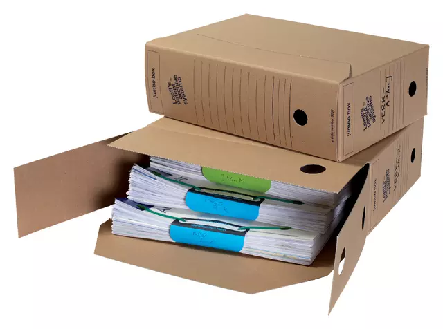 Een Gemeentearchiefdoos Loeff's Jumbo Box 3007 370x255x115mm koop je bij EconOffice