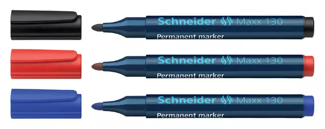 Een Viltstift Schneider Maxx 130 rond 1-3mm blauw koop je bij Van Leeuwen Boeken- en kantoorartikelen