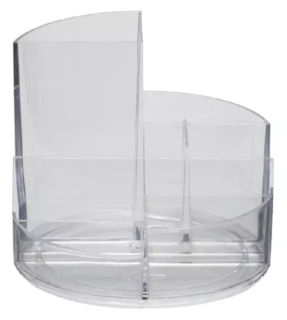 Een Pennenkoker MAUL roundbox 7 vakken Ø14x12.5cm helder transparant koop je bij KantoorProfi België BV