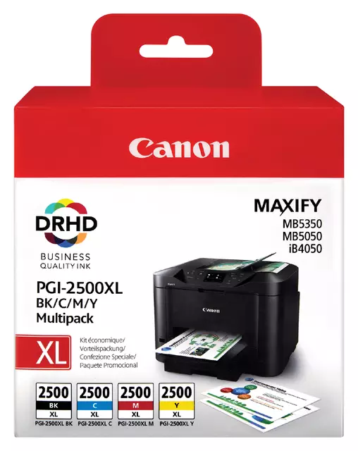 Een Inktcartridge Canon PGI-2500XL zwart + kleur koop je bij Van Leeuwen Boeken- en kantoorartikelen