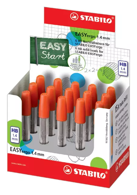 Een Potloodstift STABILO Easyergo 7880/6 HB1.4mm koker à 6 stuks koop je bij KantoorProfi België BV