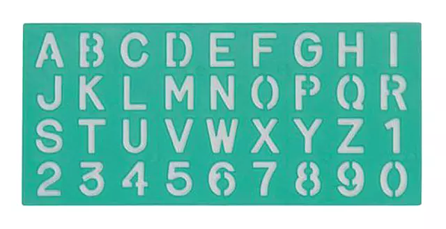 Een Lettersjabloon Linex hoofletters/letters/cijfers 30mm koop je bij MV Kantoortechniek B.V.