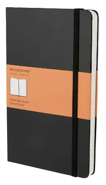 Een Notitieboek Moleskine large 130x210mm lijn hard cover zwart koop je bij EconOffice