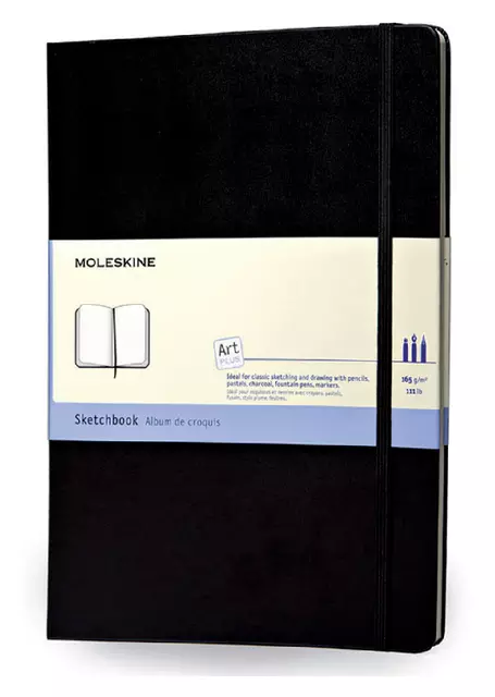 Een Schetsboek Moleskine large 130x210mm koop je bij Goedkope Kantoorbenodigdheden