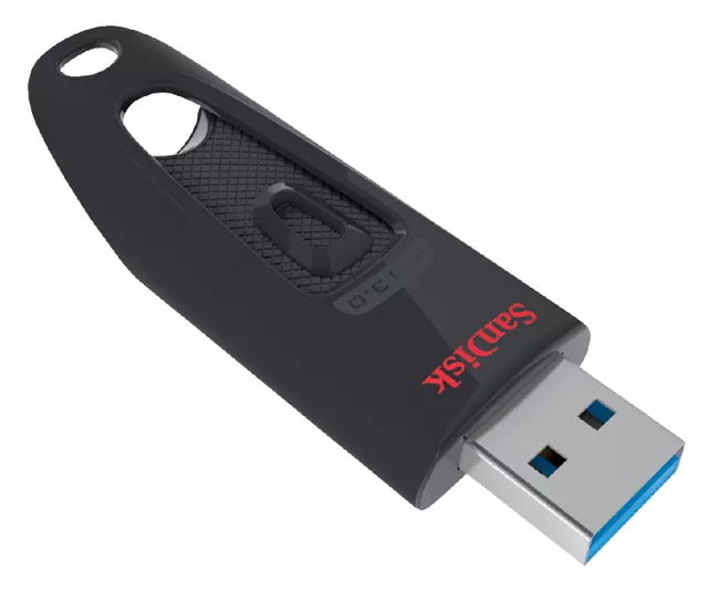 Een USB-stick 3.0 Sandisk Cruzer Ultra 128GB koop je bij Van Leeuwen Boeken- en kantoorartikelen