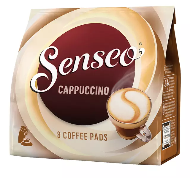 Een Koffiepads Douwe Egberts Senseo cappuccino 8 stuks koop je bij Van Leeuwen Boeken- en kantoorartikelen