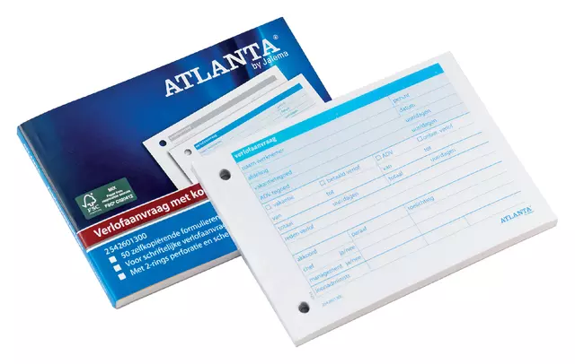 Een Verlofaanvraag Atlanta A6 105x148mm zelfkopierend 50vel koop je bij EconOffice