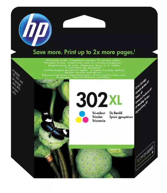 Een Inktcartridge HP F6U67AE 302XL kleur koop je bij Kantoorvakhandel van der Heijde