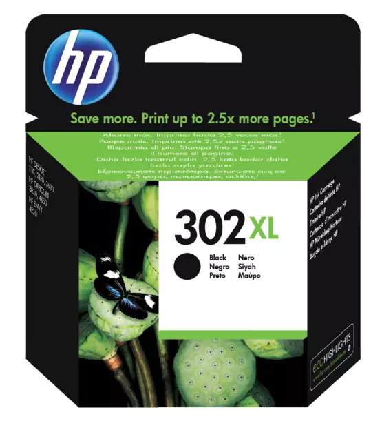 Een Inktcartridge HP F6U68AE 302XL zwart koop je bij QuickOffice BV