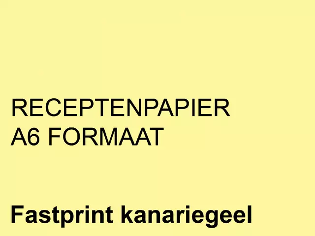 Een Receptpapier Fastprint A6 80gr kanariegeel 2000vel koop je bij KantoorProfi België BV