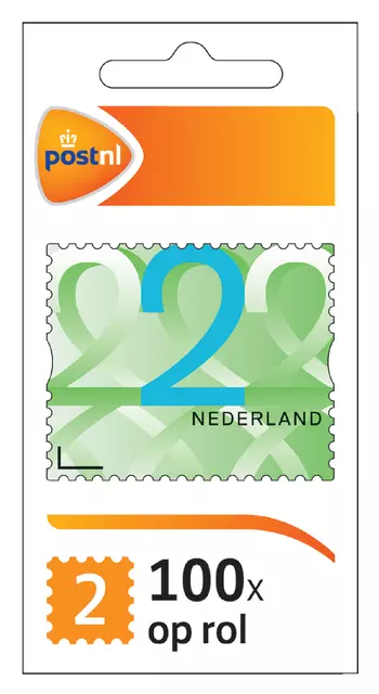 Een Postzegel Nederland Waarde 2 zelfklevend rol à 100 stuks koop je bij MV Kantoortechniek B.V.