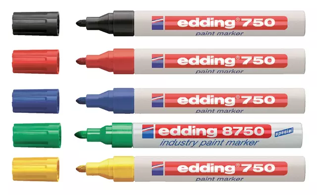 Een Viltstift edding 750 lakmarker rond 2-4mm blauw koop je bij EconOffice