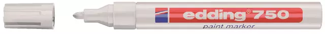 Een Viltstift edding 750 lakmarker rond 2-4mm wit koop je bij Totaal Kantoor Goeree