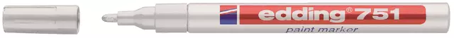 Een Viltstift edding 751 lakmarker rond 1-2mm wit koop je bij EconOffice