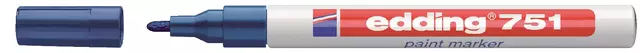 Een Viltstift edding 751 lakmarker rond 1-2mm blauw koop je bij MV Kantoortechniek B.V.
