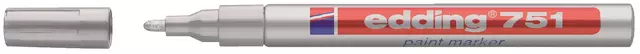 Een Viltstift edding 751 lakmarker rond 1-2mm zilver blister à 1 stuk koop je bij L&N Partners voor Partners B.V.