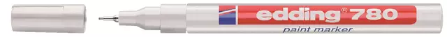 Een Viltstift Edding 780 lakmarker rond 0.8mm wit blister à 1 stuk koop je bij Van Leeuwen Boeken- en kantoorartikelen
