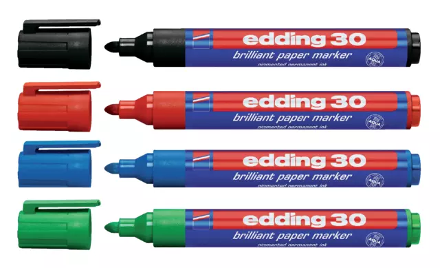 Een Viltstift edding 30 brilliant rond 1.5-3mm zwart koop je bij Tonerinktshop