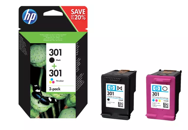 Buy your Inktcartridge HP N9J72AE 301 zwart + kleur at QuickOffice BV