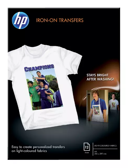 Een T-shirt transfer HP C6050A A4 170gr 12vel koop je bij EconOffice